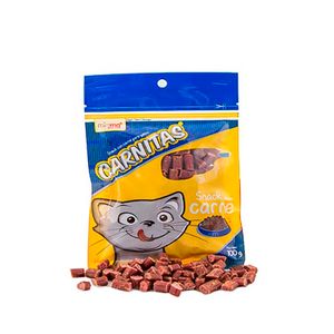 Snacks de carne masticable para gatos; 100 gr - MIMMA