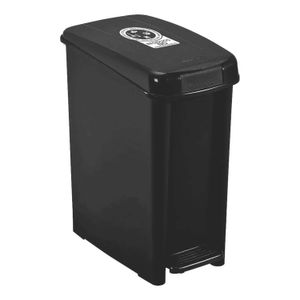 Basurero de pedal de 10 l con tapa de cierre seguro para propósitos de reciclaje. Para RESIDUOS NO APROVECHABLES - RIMAX