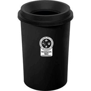 Basurero de pedal plástico diseño EVO de 50 l para basura/residuos no aprovechables - RIMAX