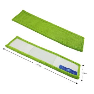 Mopa plana de microfibra para limpieza de varios colores tamaño mediana no incluye mango ni base - MICROLIMPIA