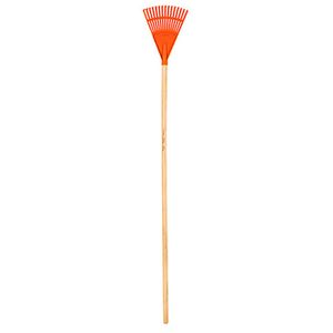 Escoba plástica rígida para jardín, 15 dientes, mango 48" - TRUPER