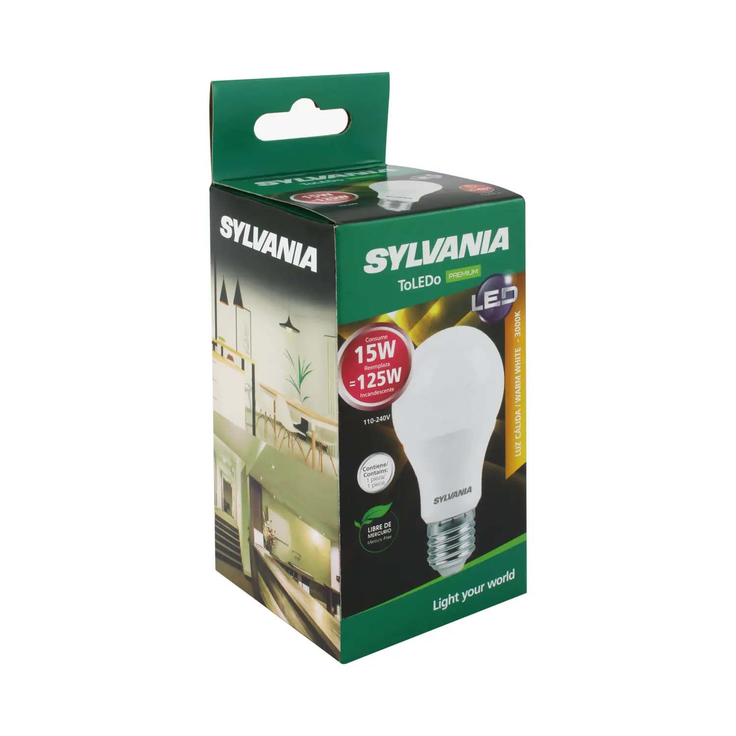 Led Sylvania Con Sensor De Movimiento 9W Luz Blanca