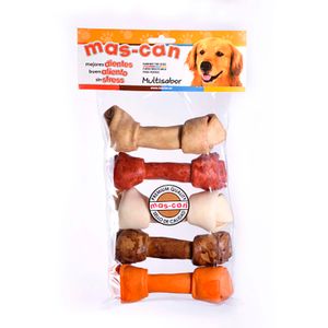 Hueso ahumado # 5 - 6 de varios sabores para perros; pack x 5 - MAS CAN
