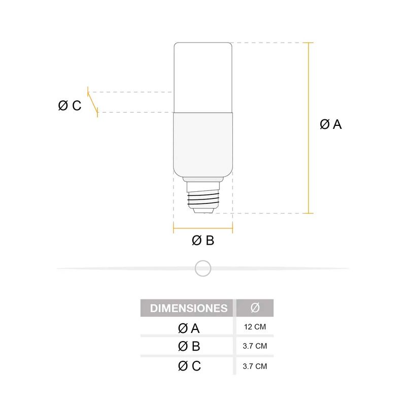 Foco-LED-tipo-lampara-de-luz-calida-12-Watts---1000-lumenes-con-base-E28