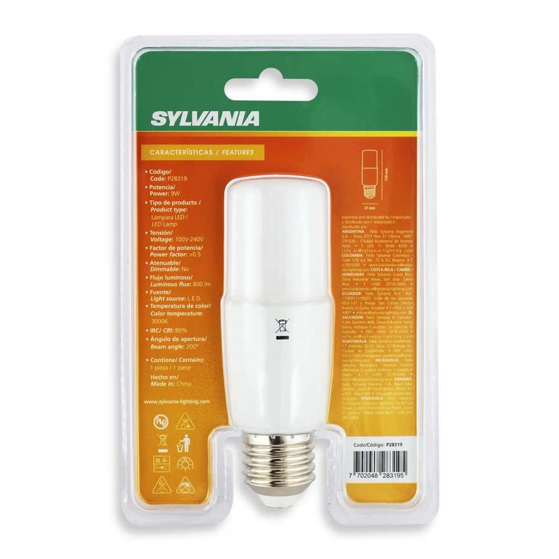 Bombilla Led Toledo A60 9 Watts Luz cálida - Sylvania