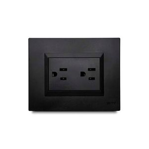 TOMACORRIENTE DOBLE AM NEGRO PLURA VETO - VETO