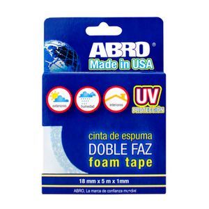 Cinta doble faz de espuma de 18 mm x 5 m - ABRO
