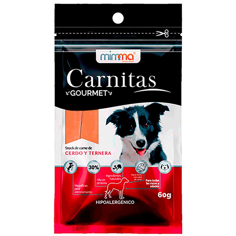 Snack-carnico-para-perros-con-sabor-a-cerdo-y-ternera--60-gr