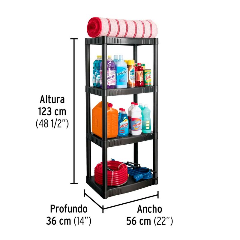 Estantería Plástica 4 Est 60X30X133Cm - Easy