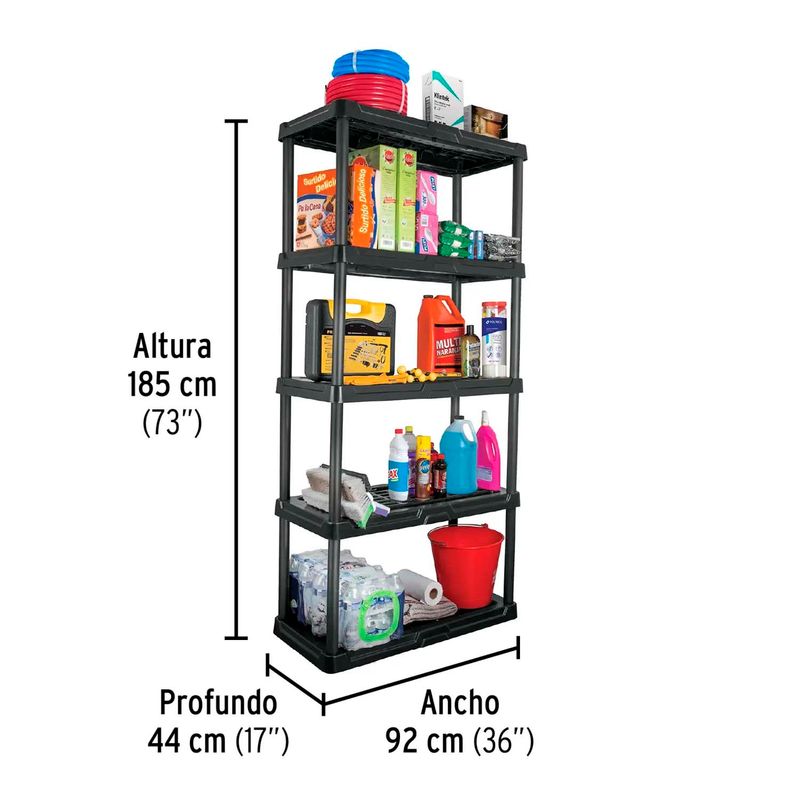 Estantería Plástica 4 Est 60X30X133Cm - Easy
