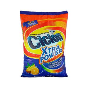 Detergente en polvo xtra power removedor de manchas para ropa blanca y de color con aroma frutal; 1.2 kg - CICLÓN