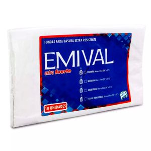 Fundas de basura pequeñas extra resistentes de 46 x 61 cm; pack x 10 - EMIVAL