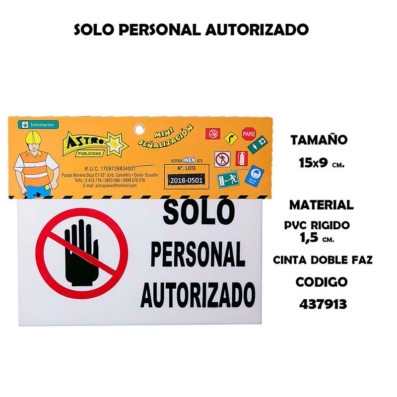 Letrero-rigido-de-15-cm-x-9-cm-con-mensaje-PERSONAL-AUTORIZADO