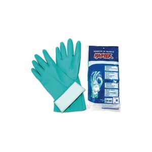 Guantes de uso industrial recubiertos en nitrilo verde de talla M; 1 par - MASTER