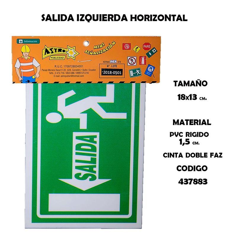Letrero-rigido-de-18-cm-x-13-cm-horizontal-con-mensaje-SALIDA-IZQUIERDA