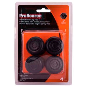 Regatón redondo plástico de 1 pulgada para sillas con patas metálicas; pack x 4 - PROSOURCE