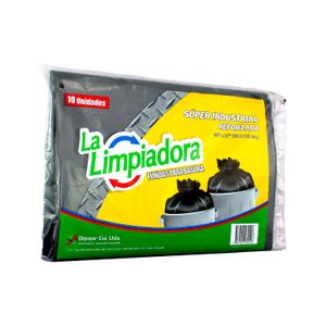 Funda de basura super industrial reforzada de 2 micras de 89 x 120 cm; pack x 10 - LA LIMPIADORA