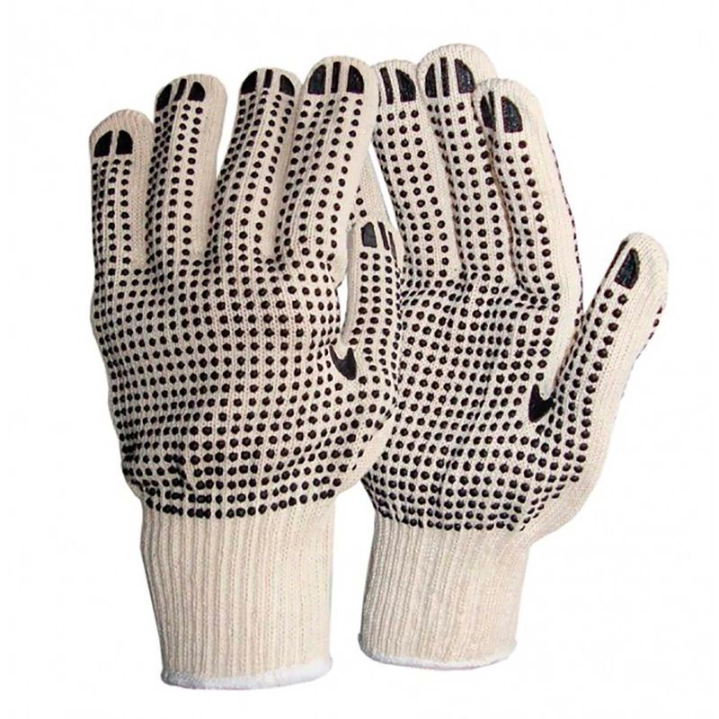 Guantes Algodon Puntos Pvc Amarillos 10\