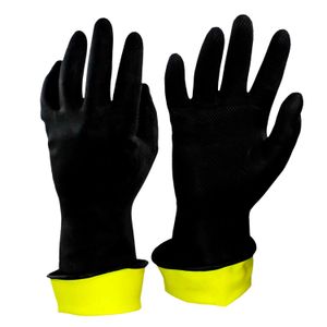 Guantes de caucho bicolor de talla 9 para lavandería; 1 par - MASTER