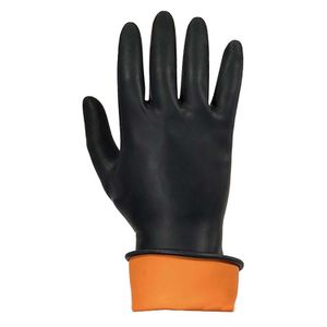 Guantes de caucho bicolor de talla 9 para florícolas y agroindustrias; 1 par - MASTER