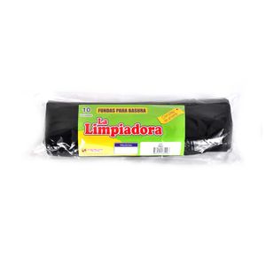 Funda de basura industrial con cinta de amarre de 75 x 88 cm; pack x 10 - LA LIMPIADORA
