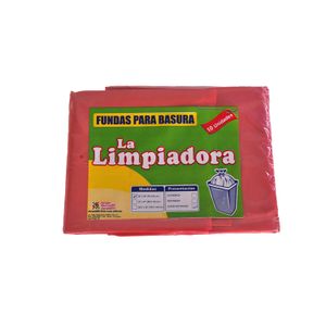 Fundas de basura super reforzada de 2 micras de 76 x 92 cm; pack x 10 - LA LIMPIADORA