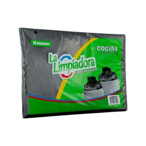 Funda de basura para cocina de 1 micra de 58 x 71 cm; pack x 10 - LA LIMPIADORA