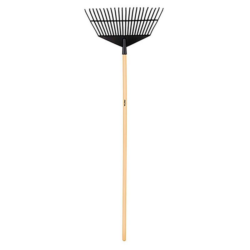 Escoba-de-jardin-de-polipropileno-de-cabeza-recta-con-22-dientes-y-mango-de-madera