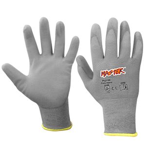 Guantes multiuso recubiertos en poliuretano de talla M; pack x 1 par - MASTER