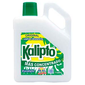 Limpiador desinfectante multiuso que destruye el 99.9% de virus y bacterias con aroma a eucalipto; 1 gl - KALIPTO