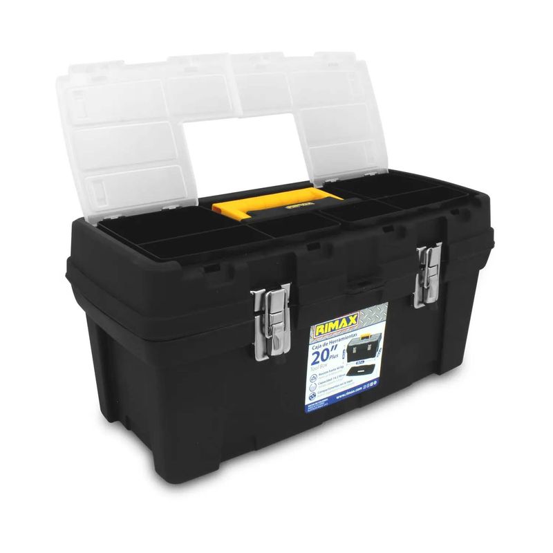 Caja-de-herramientas-de-20-pulgadas-con-2-compartimentos-superiores-bandeja-desmontable-y-ganchos-metalicos-de-seguridad