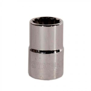 Dado de 17 mm Estándar métrico 12 Puntas Fabricado en acero Cromo Vanadio. Acabado en cromo - STANLEY