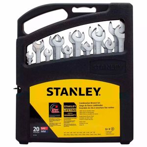 Juego de llaves mixtas de 20 piezas METRIC & SAE Llaves Max-Drive para un mejor par de torsión - STANLEY