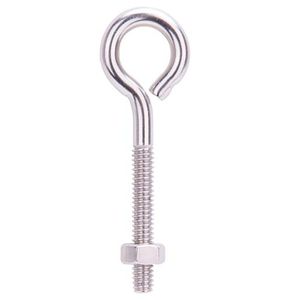 Gancho cerrado con tuerca de 1/4 x 3 pulgadas - MINTCRAFT