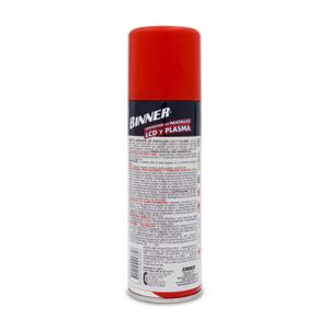 Limpiador en espuma para pantallas LCD y PLASMA con fórmula antiestática; 240 ml - BINNER