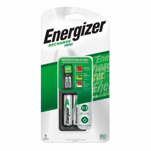 Cargador de pilas con indicador de estado de carga. Perfecto para cargar 1 o 2 pilas AA y AAA RECARGABLES - ENERGIZER