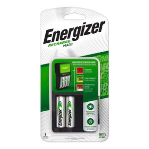 Cargador de pilas con indicador de estado de carga. Perfecto para cargar 2 o 4 pilas AA y AAA RECARGABLES - ENERGIZER