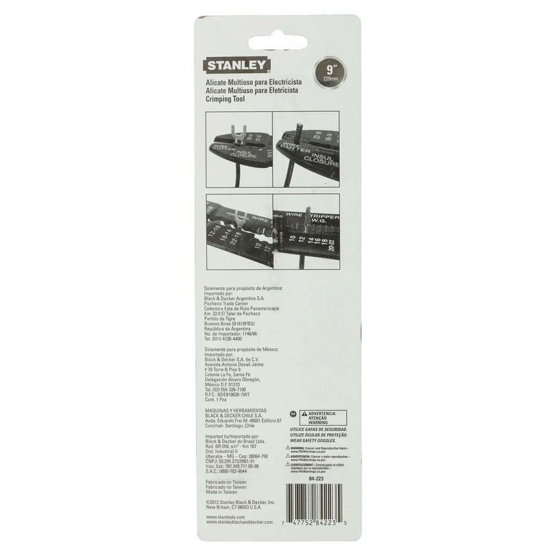Pelador-de-cables-Multiusos-para-Electricistas-de-9-1-4--Mango-con-recubrimiento-plastico-pela-cables-redondos-y-planos