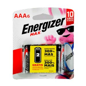 Pilas tipo AAA; pack x 4 - ENERGIZER