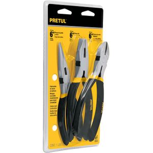Juego de 3 pinzas de 6" mango de vinil - PRETUL