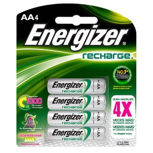 Pila recargable tipo AA; pack x 4 - ENERGIZER