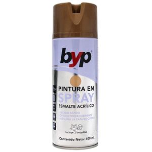 Pintura spray acrílica multiusos con 2 boquillas; 400 ml - BYP