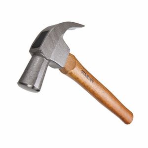 Martillo de 16 oz Cabeza rasgada, lijada y barnizada. Fijación de cuñas y cola especial. Mango de madera barnizada. - STANLEY