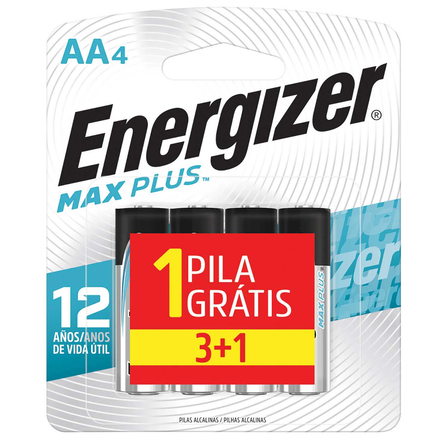 Pilas Aa Alcalinas Energizer Max Doble A Blister De 4 Pilas