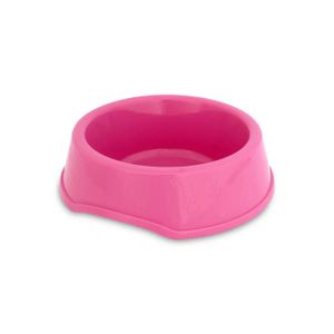 Plato para perro pequeño color rosado, fabricado en polipropileno rígido resistente a golpes - PICA