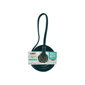 Extensión Eléctrica con 3 tomas, con configuracion NEMA 1-15 para su plug macho y hembra, esta está provista con un plug a 90° - CORDS COLORS