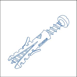 Taco fijer con tornillo tripa de pato 12 mm x 2 pulgadas. pack x 5 - FISCHER