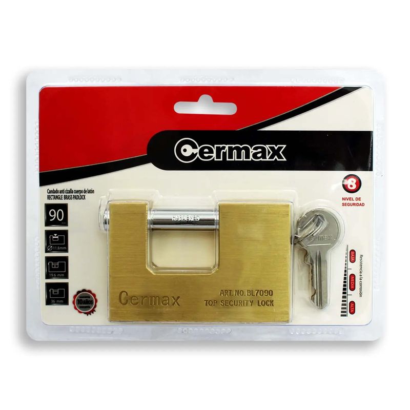 Candado-anticizalla-de-laton-macizo-de-90-mm-con-vastago-rotatorio-anticorte-de-acero-endurecido.-MAXIMA-SEGURIDAD