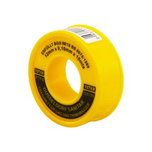 Cinta teflón para uso exclusivo en instalación de gas centralizado de 12 mm x 0.10 mm de 10 m - YETKA