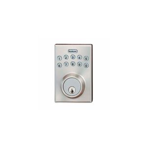 Cerrojo electrónico de puerta principal con 6 códigos de acceso de acabado satín niquelado - KWIKSET